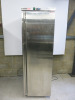 Blizzard Stainless Steel Upright Single Door Fridge, Model HS40, S/N D2128B203WR40S062. Size H185 x W60 x D63cm.