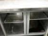 Dalmec Stainless Steel 2 Door Refrigerated Saladette Prep Counter with Marble Top Model PPCS802AN, YOM 2022. Size H100 x W143 x D80. Comes with 12 x GN Counters. - 3
