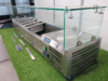 Polar Stainless Steel Preparation Servery Topper with Glass Surround, Model AB090. Size H44 x W140 x D34cm. Comes with 4 x GN Containers. - 7