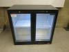 Blizzard 2 Glass Door Back Bar Chiller, Model BZ-LOWBAR2. Size H84 x W90 x D50cm. NOTE: missing handles.