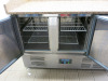 Polar 3 Door Pizza Prep Counter Fridge with Marble Top, Model CN402, S/N 9179395. Size H90 x W141 x D70cm. - 2