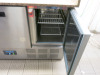 Polar 3 Door Pizza Prep Counter Fridge with Marble Top, Model CN402, S/N 9179395. Size H90 x W141 x D70cm. - 3