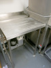Ecomax Plus by Hobart Pass Through Dish Washer, Model ECO+H615SW-10C, S/N 865772682, YOM 2022, Size H153 x W70 x D80cm. Comes with Large Stainless Steel Single Bowl Sink, Size H90 x W215 x D80cm with Pre Rinse and Lever Taps and Stainless Steel out Table, - 2