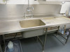 Ecomax Plus by Hobart Pass Through Dish Washer, Model ECO+H615SW-10C, S/N 865772682, YOM 2022, Size H153 x W70 x D80cm. Comes with Large Stainless Steel Single Bowl Sink, Size H90 x W215 x D80cm with Pre Rinse and Lever Taps and Stainless Steel out Table, - 3