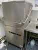 Ecomax Plus by Hobart Pass Through Dish Washer, Model ECO+H615SW-10C, S/N 865772682, YOM 2022, Size H153 x W70 x D80cm. Comes with Large Stainless Steel Single Bowl Sink, Size H90 x W215 x D80cm with Pre Rinse and Lever Taps and Stainless Steel out Table, - 10