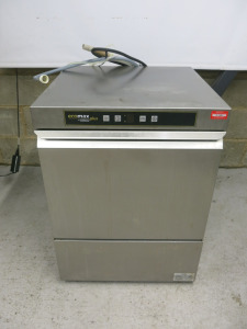 Ecomax Plus by Hobart Glass Washer, Model G515SW, S/N 8666881, YOM 2022. Size H83 x W60 x D60cm. Comes with 2 Trays.