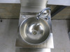 Mechline Basix Wall Hung Stainless Steel Knee Operated Hand Wash Basin. Size W30 x D32cm. - 3