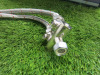 Mechline Basix Wall Hung Stainless Steel Knee Operated Hand Wash Basin. Size W30 x D32cm. - 7