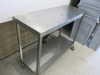Stainless Steel Mobile Prep Table with Shelf Under. Size H90 x W120 x D71cm. - 4