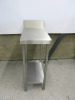 Stainless Steel In Fill Prep Table with Shelf Under. Size H91 x W38 x D45cm.