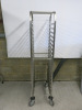 Vogue 20 Shelf GN Container Mobile Food Pan Trolley, Size H173 x W39 x D56cm.
