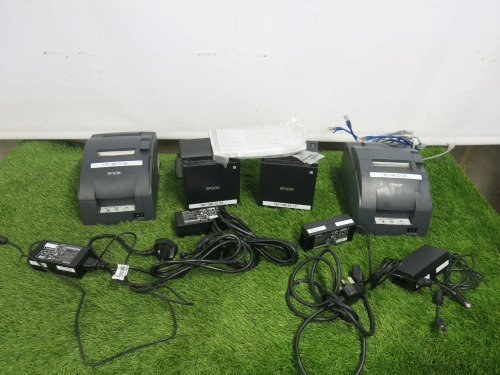 4 x Assorted Epson Printers to Include: 2 x M188B & 2 x M362B. Comes with 3 Power Supplies.