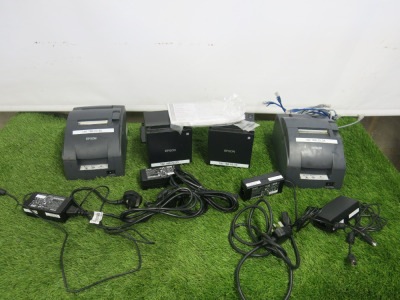 4 x Assorted Epson Printers to Include: 2 x M188B & 2 x M362B. Comes with 3 Power Supplies.