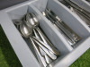 385 x Pieces of Assorted Cutlery to Include: 215 x Forks, 150 x Knives & 20 Spoons. Comes with 1 x Cutlery Holder & 3 x Bus Boy Trays. - 2