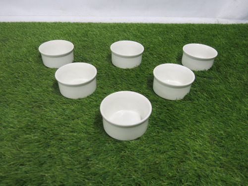 6 x Churchill Super Vitrified 6.5oz Butter Dishes.