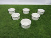 6 x Churchill Super Vitrified 6.5oz Butter Dishes.