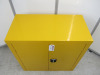 2 Door COSHH Yellow Cabinet with Shelf. Size H90 x W90 x D45cm. - 4