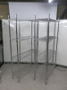 2 x 4 Shelf Chrome Wire Racks, Size H182 x W100 x D30cm.