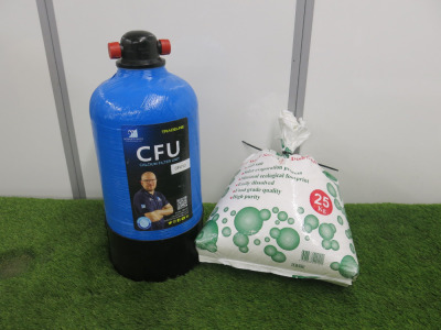 Monarch Water Calcium Filter Unit, Model CFU10 Appears New/Unused. Comes with Part Bag of Granular Salt.