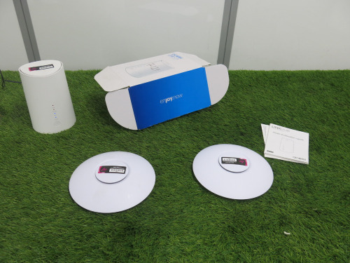 Pair of Anatel Unifi 6 Lite, Model U6-Lite. Comes with Alcatel LTE cat7 Home Station with Power Supply.