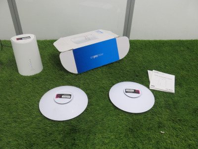 Pair of Anatel Unifi 6 Lite, Model U6-Lite. Comes with Alcatel LTE cat7 Home Station with Power Supply.