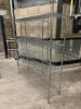3 x 4 Shelf Chrome Wire Rack to Include: 1 x H182 x W150 x D40, 1 x H182 x W120 x D40, & 1 x H182 x W100 x D50cm. - 3