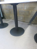 21 x Restaurant/Caf&eacute; Tables with White Marble Tops & Heavy Black Single Pedestal Bases to Include: 1 x H75 x W100 x D70cm & 20 x H75 x W70 x D60cm. - 5