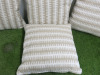 4 x Beige & White Cushions, Size 44 x 44cm. - 2