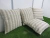 4 x Beige & White Cushions, Size 44 x 44cm. - 3