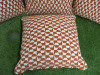 4 x White & Orange Cushions, Size 44 x 44cm. - 2