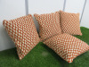4 x White & Orange Cushions, Size 44 x 44cm. - 3
