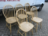 5 x Wooden Spindle Back Dining Chairs. - 2