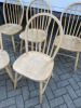 5 x Wooden Spindle Back Dining Chairs. - 4