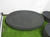 33 x Assorted Sized Utopia Non Slip Trays & Folding Tray Stands to Include: 4 x Chrome Folding Tray Stands, 6 x 67cm Oval Trays, 11 x 40cm Round Trays & 12 x 35cm Rond Trays. - 2