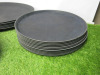 33 x Assorted Sized Utopia Non Slip Trays & Folding Tray Stands to Include: 4 x Chrome Folding Tray Stands, 6 x 67cm Oval Trays, 11 x 40cm Round Trays & 12 x 35cm Rond Trays. - 3