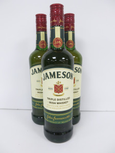 3 x Bottles of Jameson Triple Distilled Irish Whiskey, 70cl.