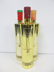 3 x Bottles of AU Vodka in 3 Different Flavours, 70cl.