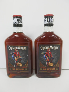 2 x Bottles of Captain Morgan Dark Rum, 35cl.