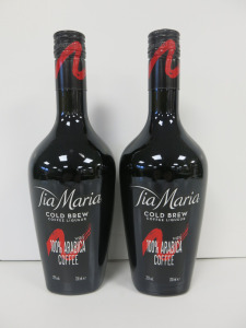 2 x Bottles of Tia Maria Cold Brew Coffee Liqueur, 70cl.