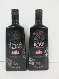 2 x Bottles of Tequila Rose Strawberry Cream Liqueur, 70cl.