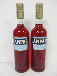 2 x Bottles of Campari Milano, 70cl.