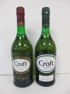 2 x Bottles of Croft Sherry to Include: Original & Particular, 70cl.
