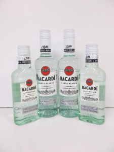 4 x Bottles of Bacardi Carta Blanca Rum to Include: 2 x 35cl & 2 x 20cl.
