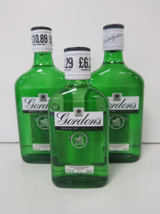 3 x Bottles of Gordons London Gin to Include: 2 x 35cl & 1 x 20cl.