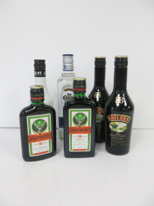 6 x Assorted Bottles of Spirits to Include: 1 x Jose Cuervo Tequila 50cl, 2 x Baileys The Original Irish Cream35cl, 1 x Malibu Liqueur 35cl, 2 x J�germeister 35cl & 20cl.