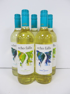 5 x Bottles of Echo Falls White Wine to Include: 2 x Chardonnay, 2 x Sauvignon Blanc & 1 x Pinot Grigio, 2023, 750ml.