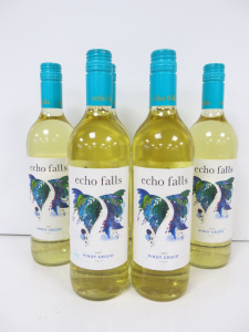 6 x Bottles of Echo Falls Pinot Grigio White Wine, 750ml.