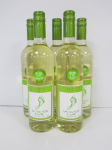 5 x Bottles of Barefoot Sauvignon Blanc White Wine, 750ml.