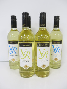 6 x Bottles of Hardy's VR White Wine to Include: 4 x Sauvignon Blanc 2023 & 2 x Pinot Grigio, 750ml.