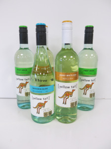 6 x Bottles of Yellow Tail White Wine to Include: 2 x Pinot Grigio, 2 x Jammy White Roo & 2 x Sauvignon Blanc 2024, 750ml.
